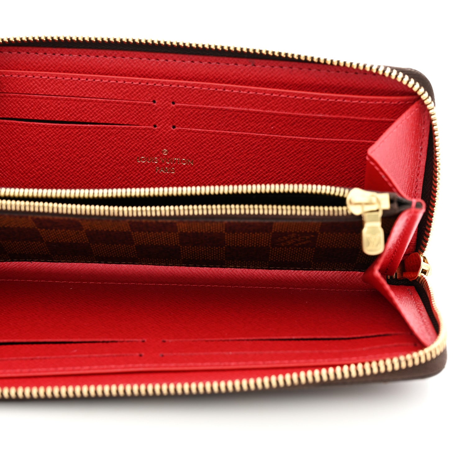 Louis Vuitton Damier Ebene Clemence Wallet Cherry 5 of 7