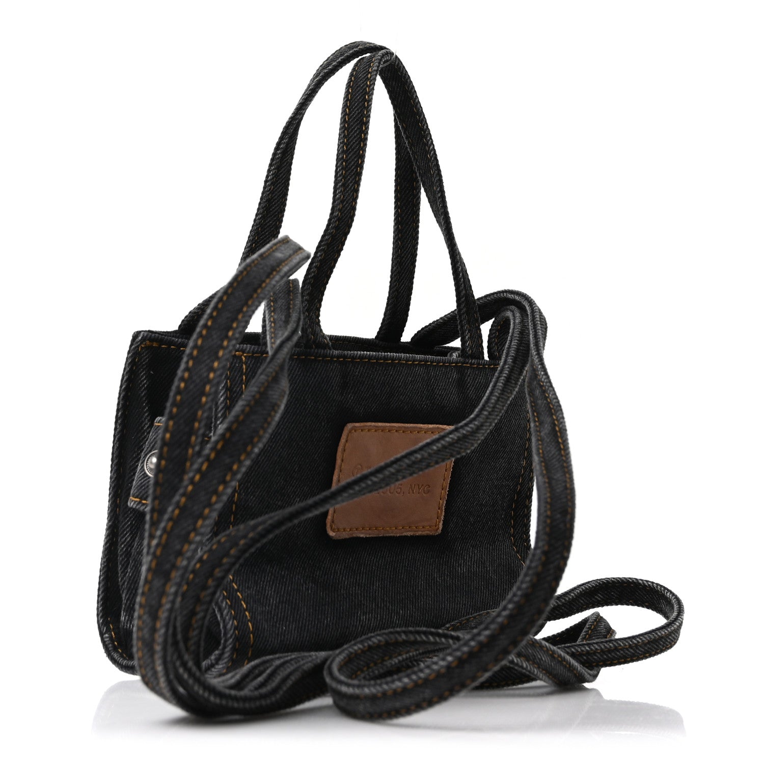 Telfar Denim Small Shopping Bag Black 3 of 10