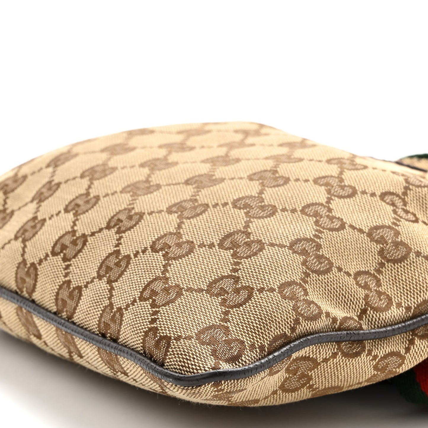 Monogram Web Small Flat Messenger Bag Brown