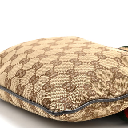 Gucci Monogram Web Small Flat Messenger Bag Brown 9 of 9