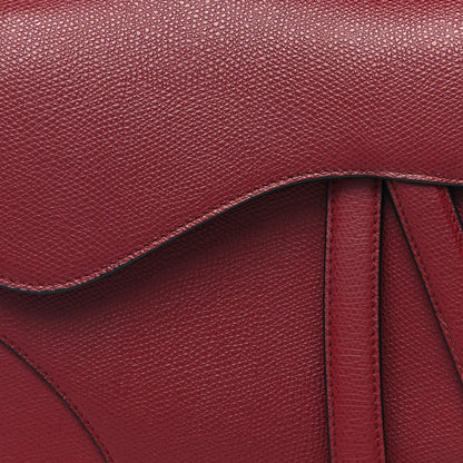 Christian Dior Grained Calfskin Saddle Bag Red 8 of 10