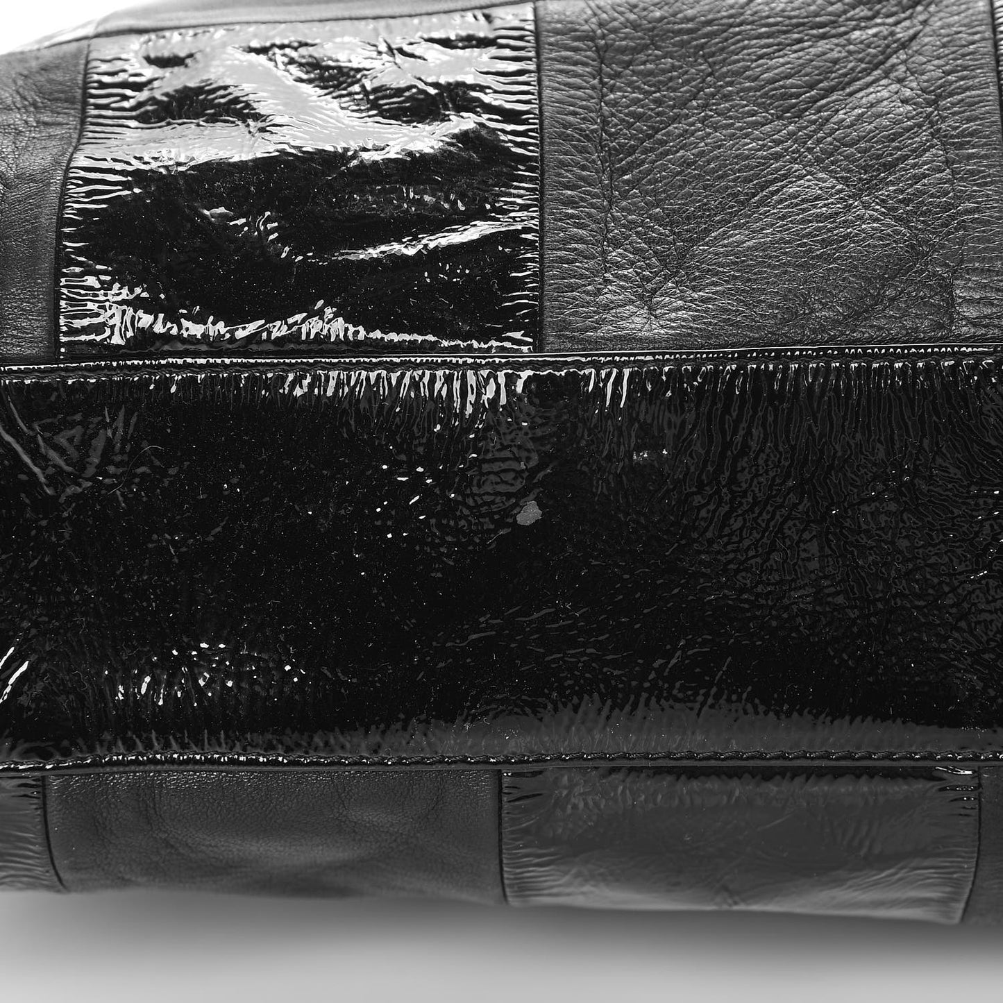 Patent Patchwork Large Brooklyn Tote Black