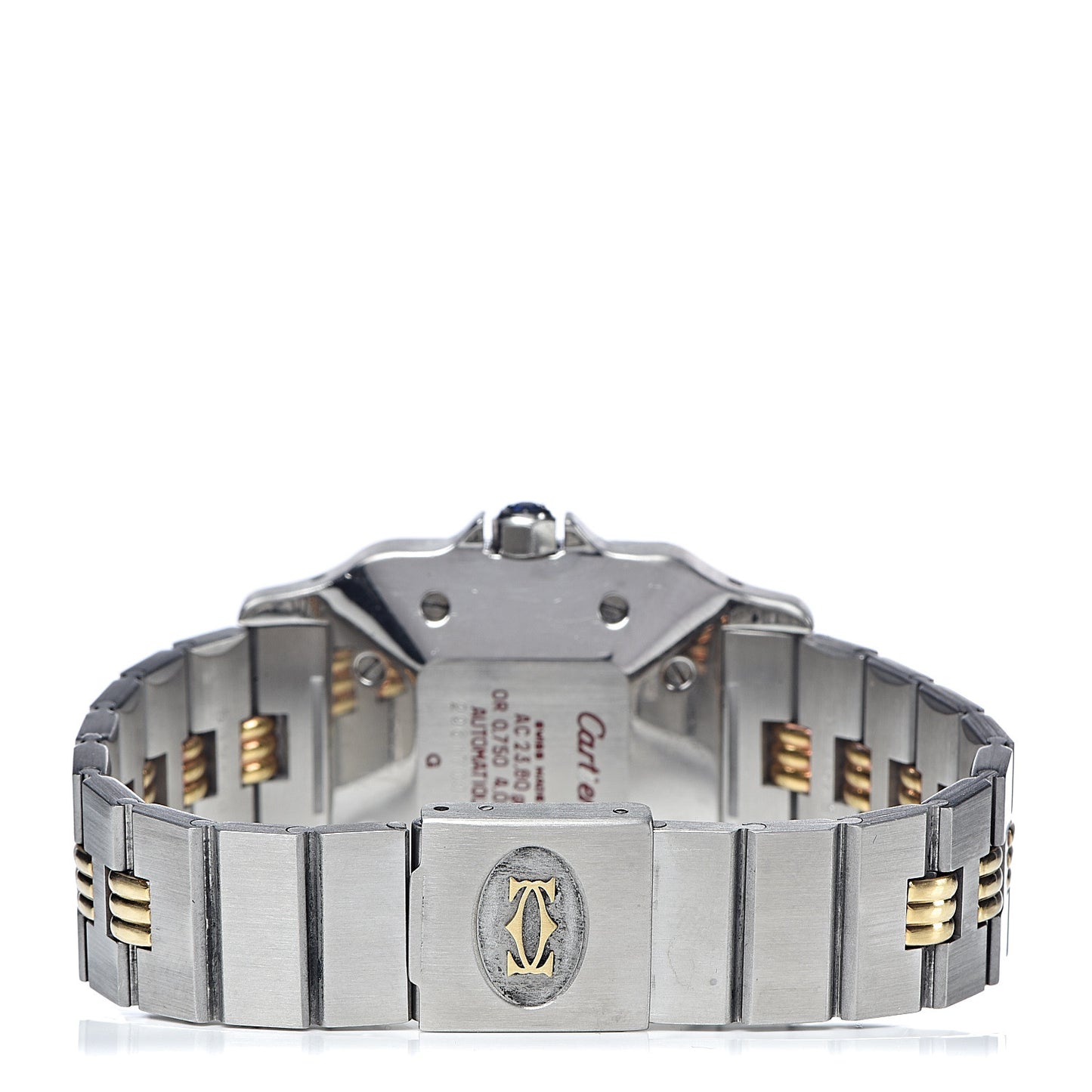 Stainless Steel 18K Yellow Gold 29mm Santos De Galbee Automatic Watch