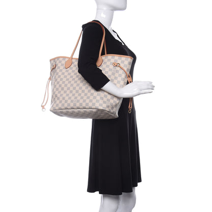 Louis Vuitton Damier Azur Neo Neverfull MM Rose Ballerine 2 of 11