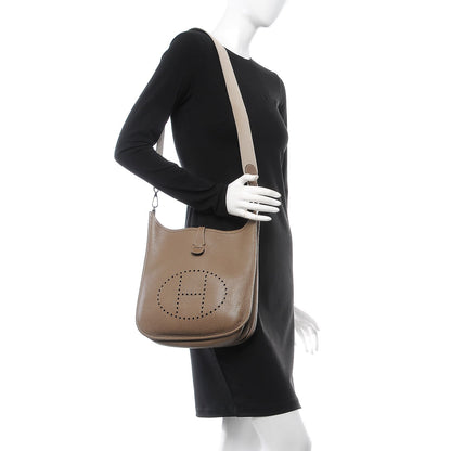 Hermes Taurillon Clemence Evelyne II GM Etoupe 2 of 8