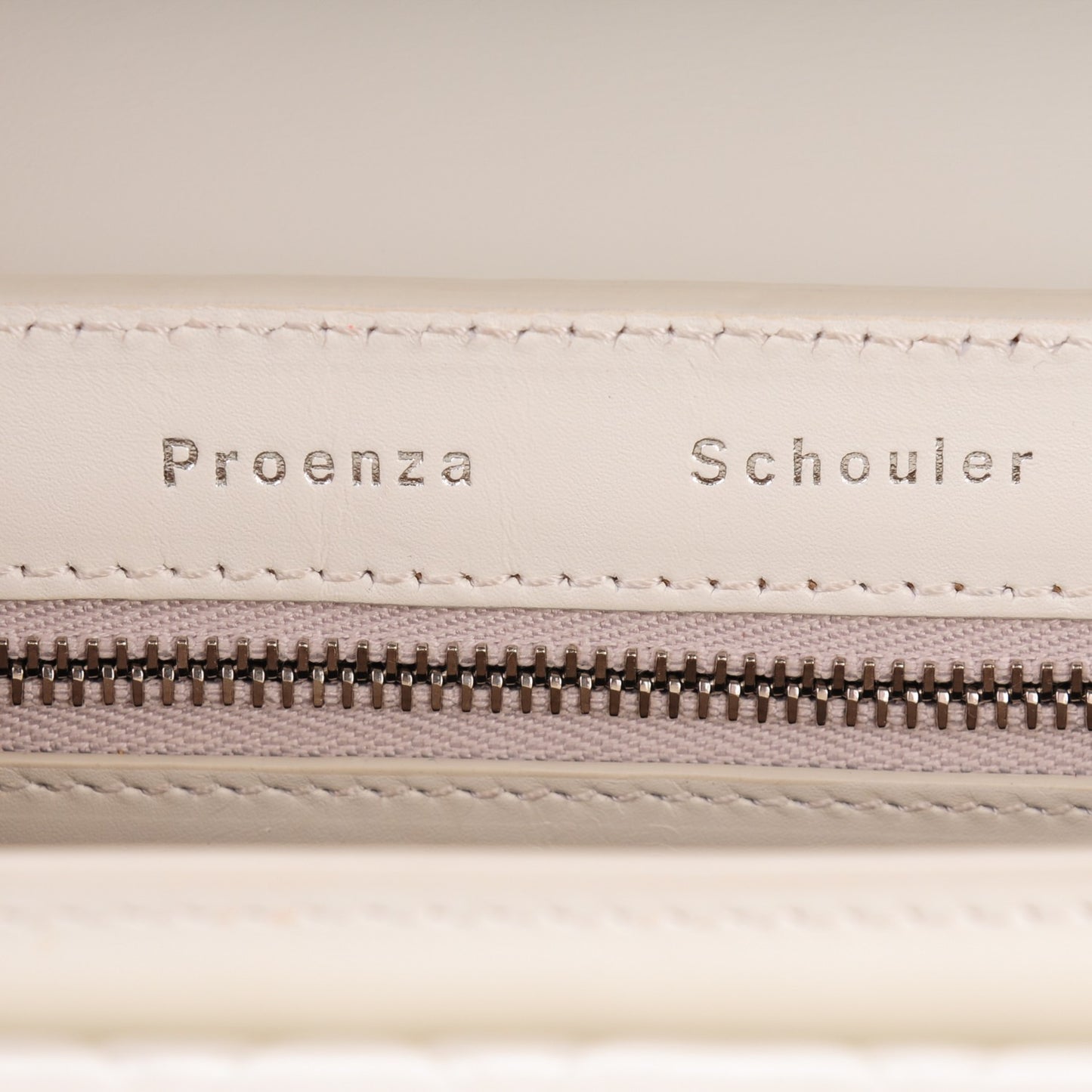 Calfskin Embossed Mini PS11 Classic Shoulder Bag Off White