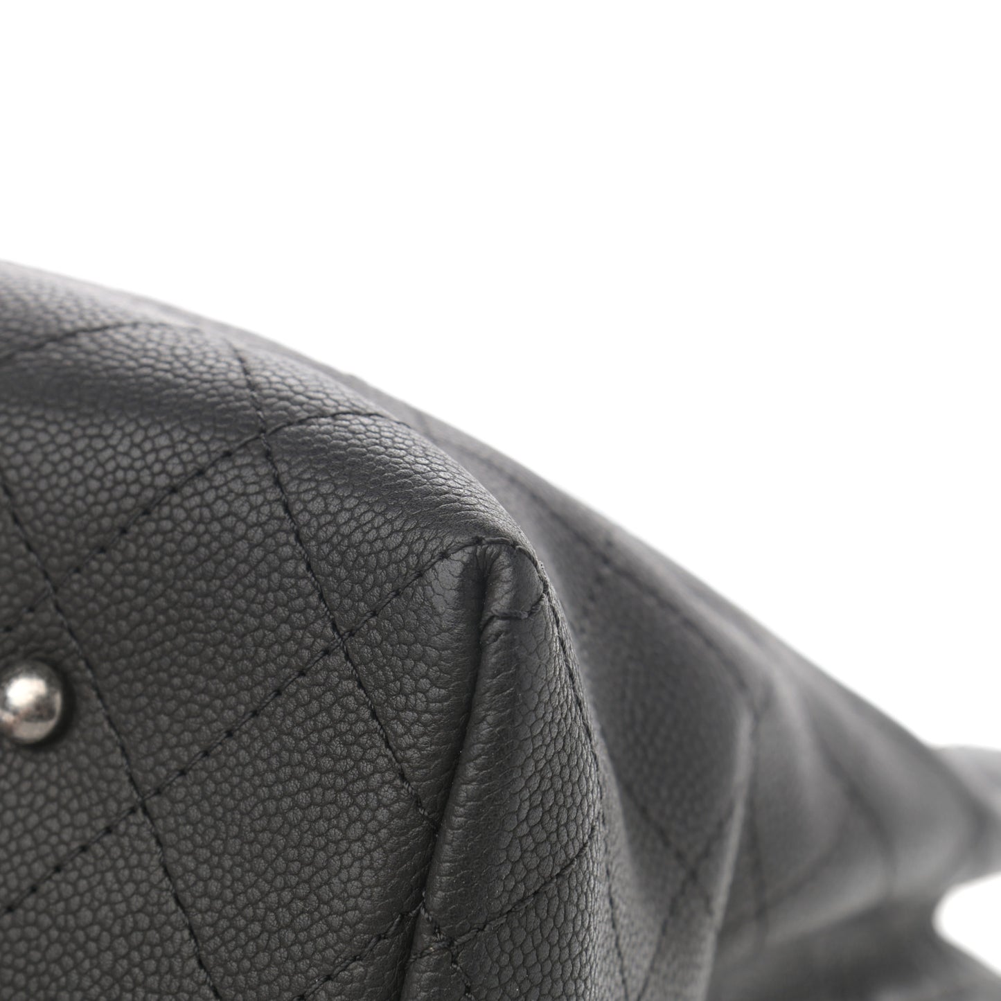 Grained Vegetal Calfskin Urban Shopping Tote Black