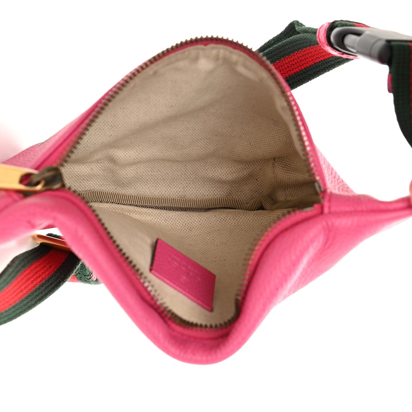 Grained Calfskin Small Logo Belt Bag Box Pink Green