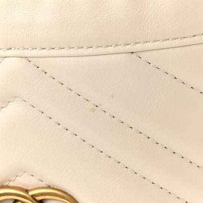 Gucci Calfskin Matelasse Mini GG Marmont 2.0 Bucket Bag White 9 of 13