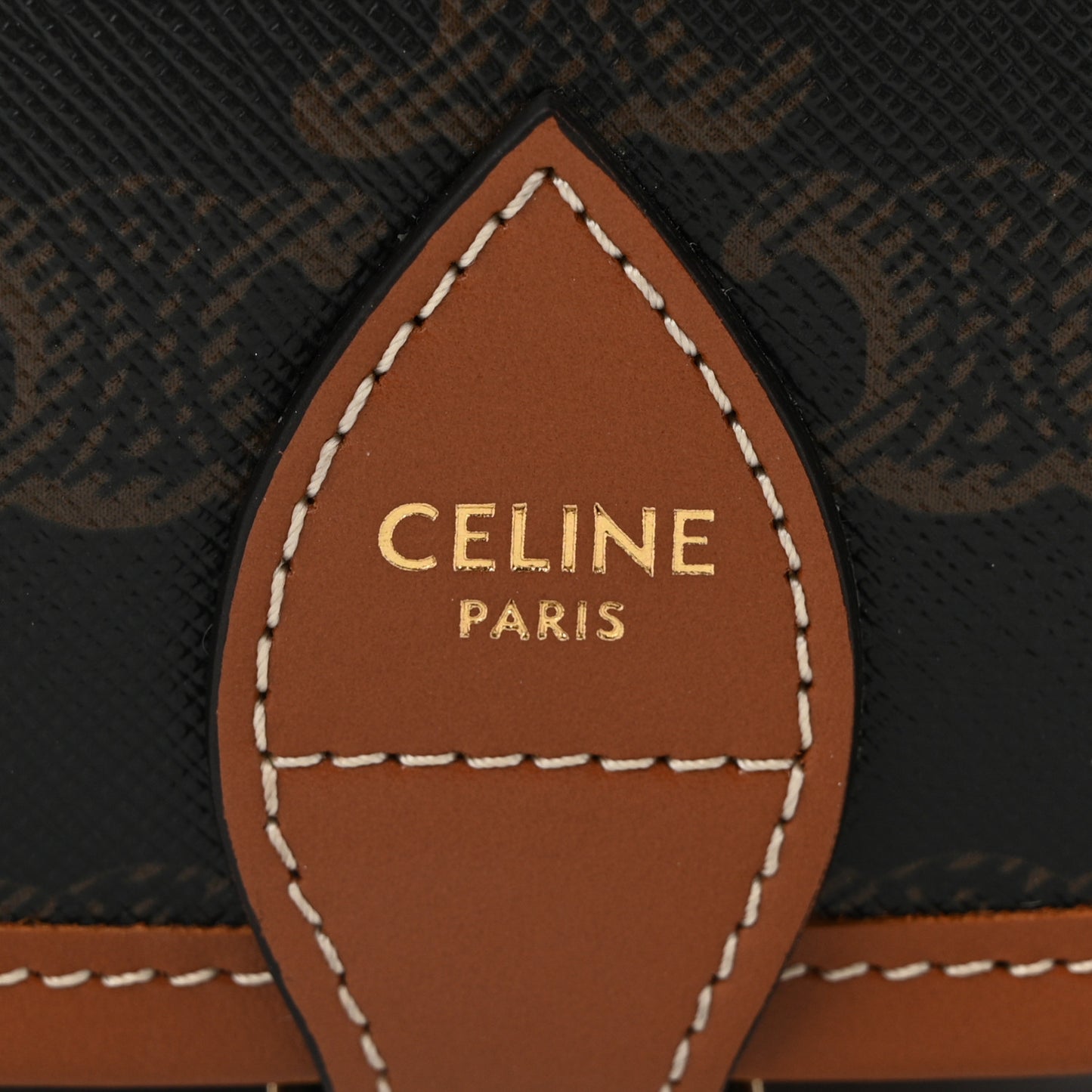 Triomphe Canvas Medium Folco Bag Tan
