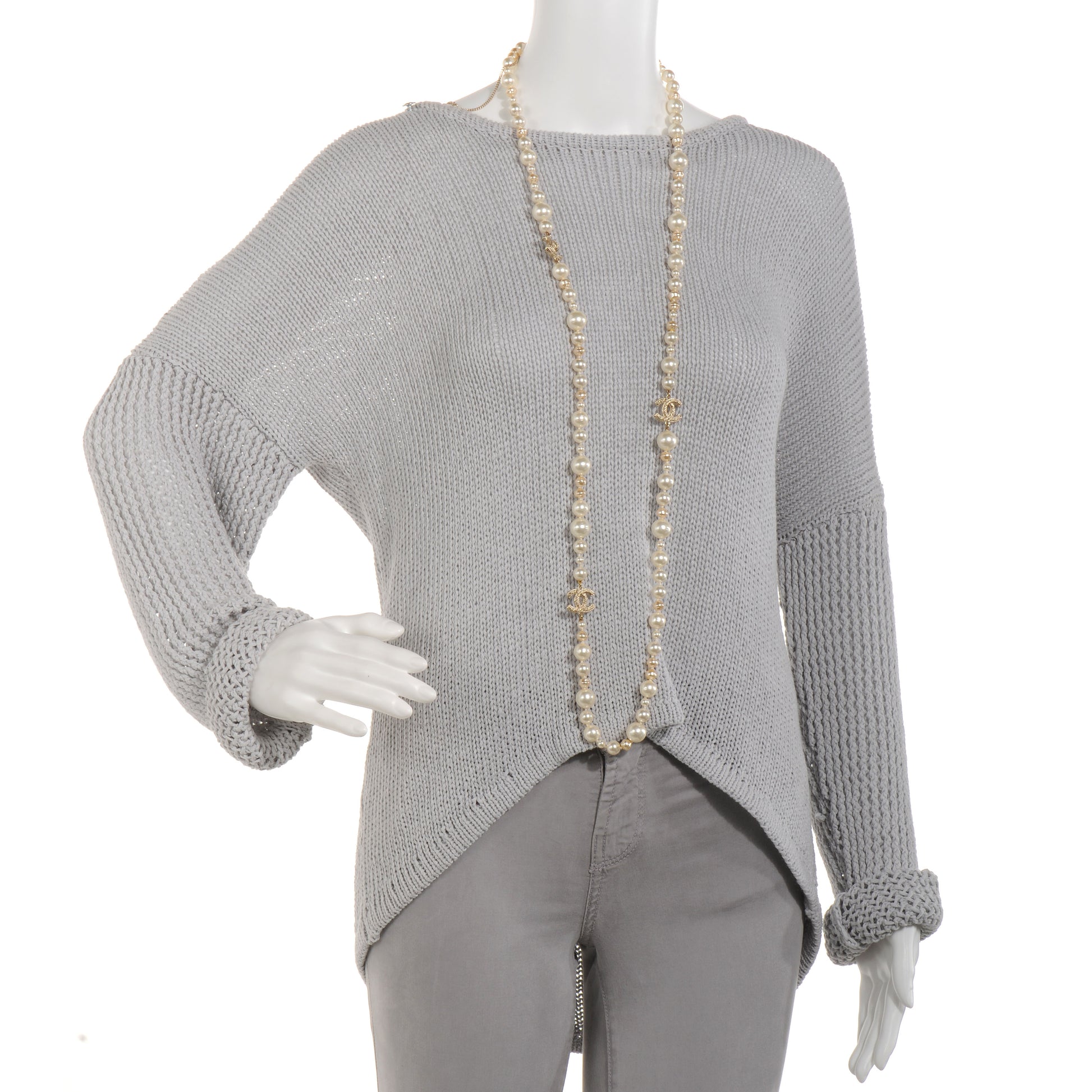 Chanel Pearl CC Long Necklace Gold 2 of 6