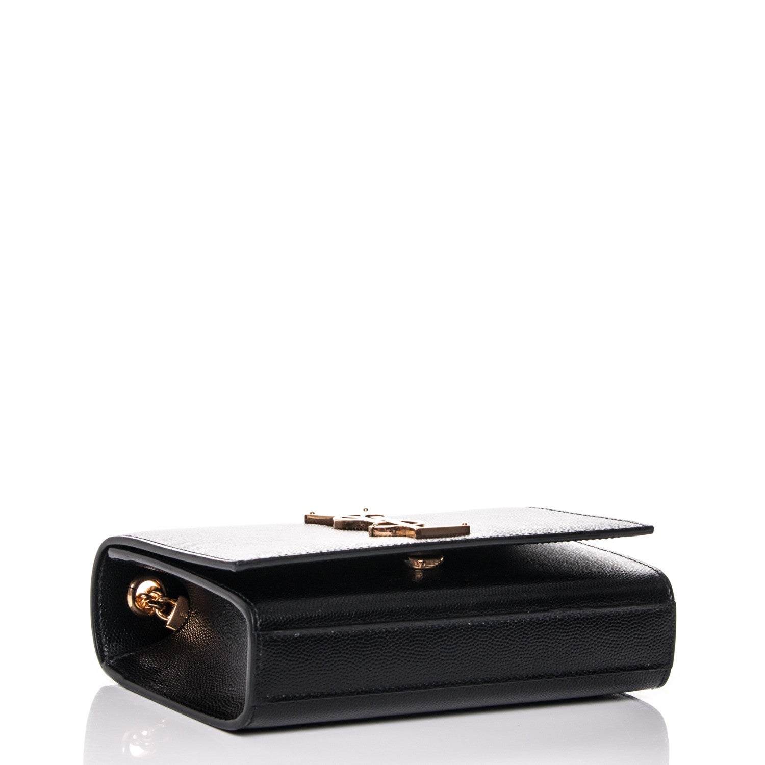 Saint Laurent Grain De Poudre Small Monogram Kate Satchel Black 4 of 6