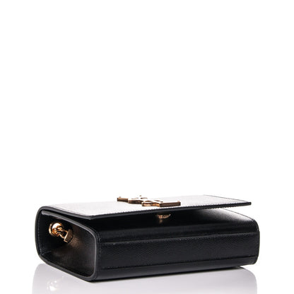 Saint Laurent Grain De Poudre Small Monogram Kate Satchel Black 4 of 6