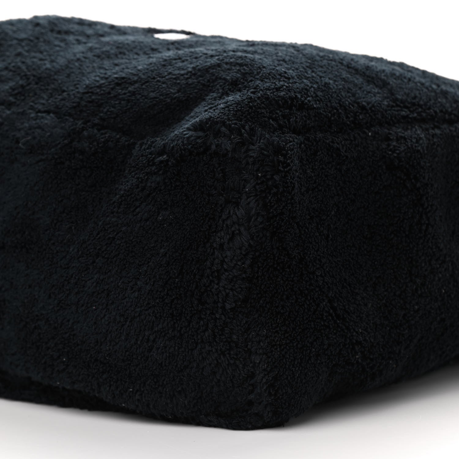 Prada Terry Cloth Tote Bag Black White 9 of 11