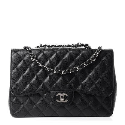 Chanel Caviar Quilted Jumbo Single Flap Black 1 of 11