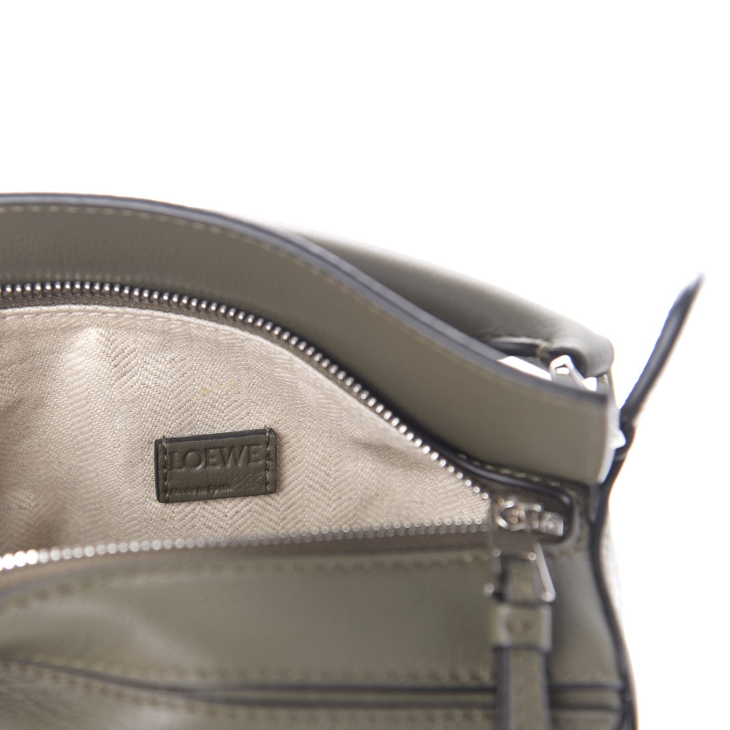 Calfskin Mini Puzzle Bag Khaki Green