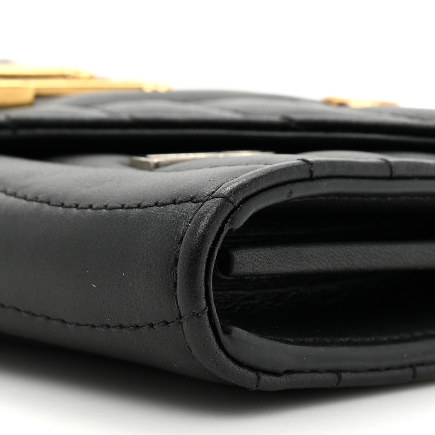 Louis Vuitton Calfskin Love Lock New Wave Long Wallet Black 9 of 10
