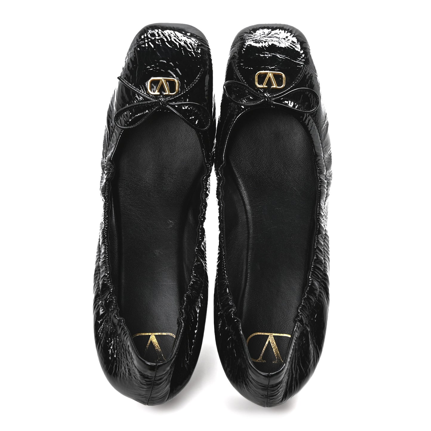 Naplack Nappa Vlogo Bow Mary Jane Ballerina Flats 38.5 Black