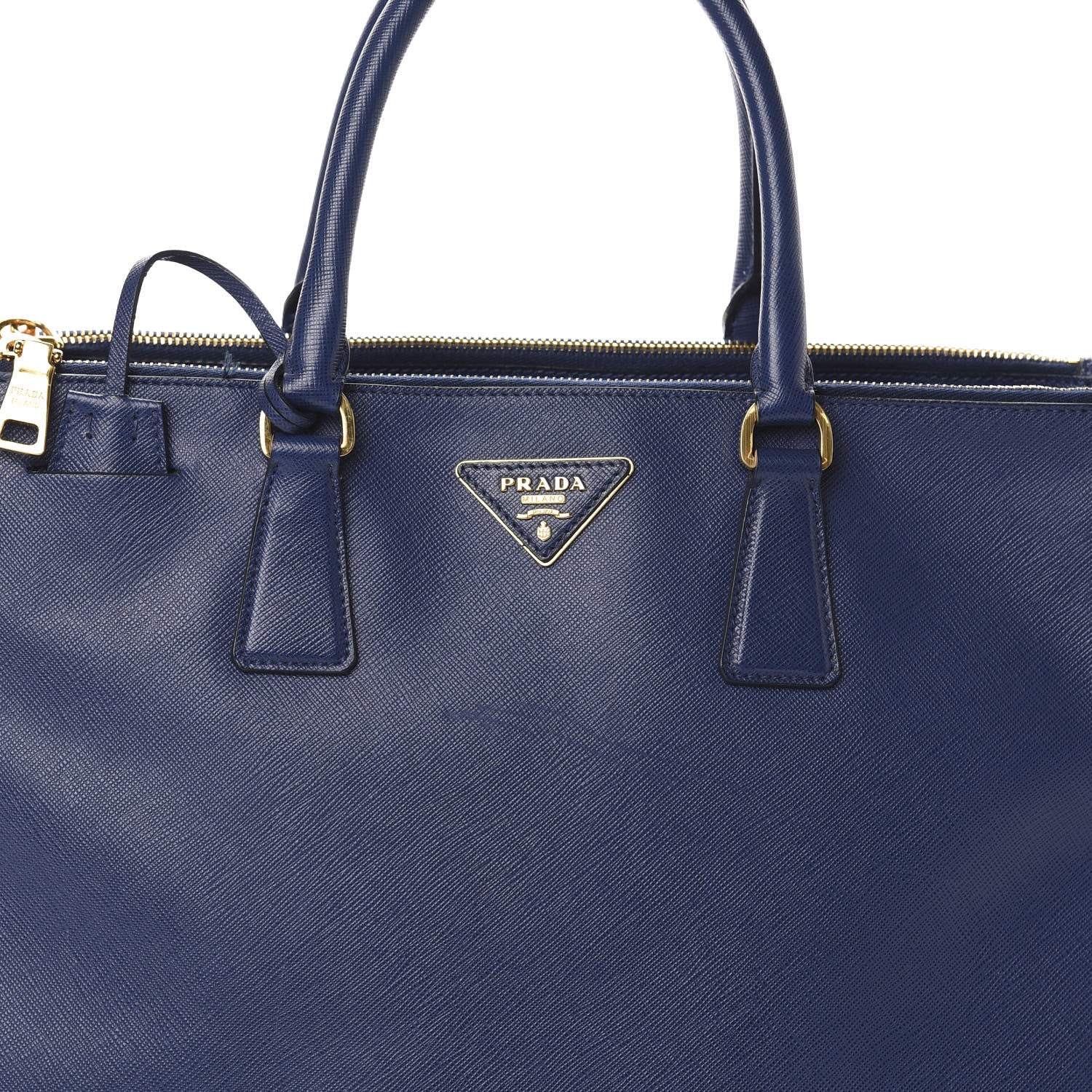 Prada Saffiano Large Galleria Double Zip Tote Bluette 7 of 9
