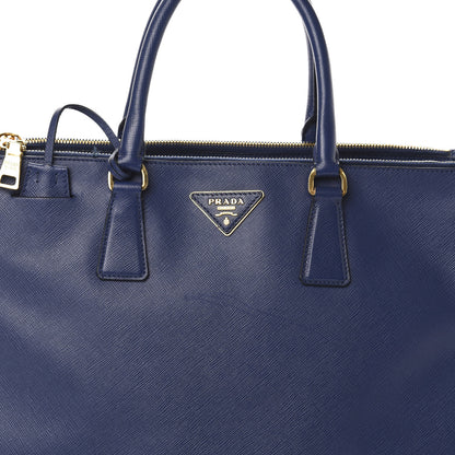 Prada Saffiano Large Galleria Double Zip Tote Bluette 7 of 9