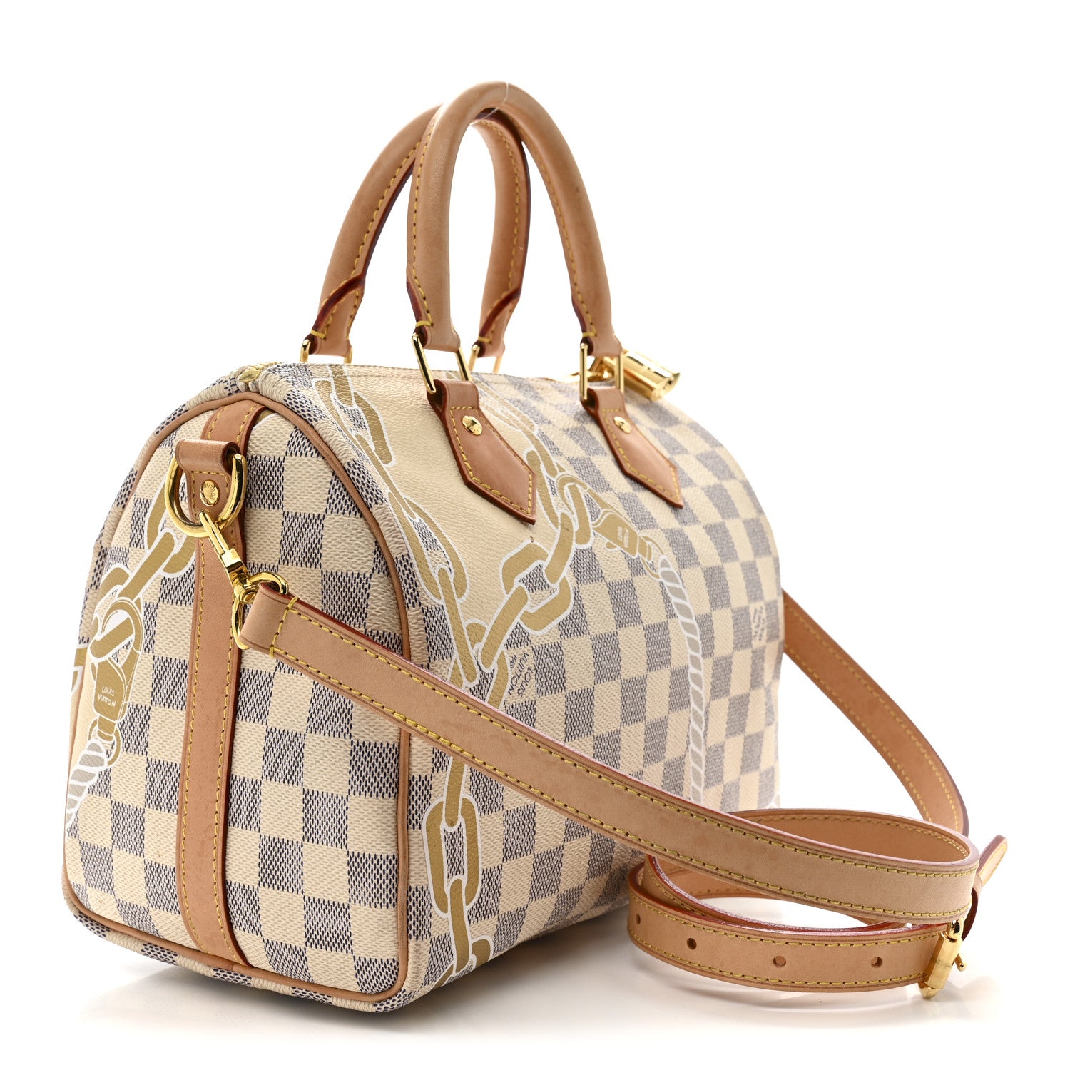 Louis Vuitton Damier Azur Nautical Speedy Bandouliere 25 3 of 14