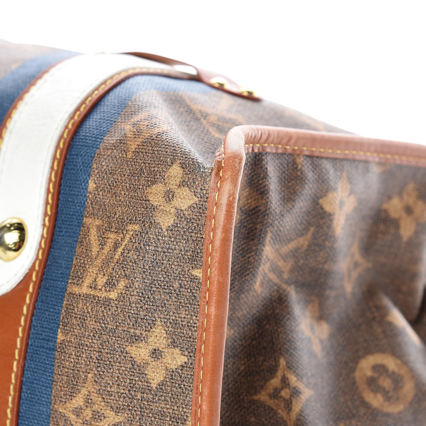 Monogram Rayures Tisse Sac GM Blue