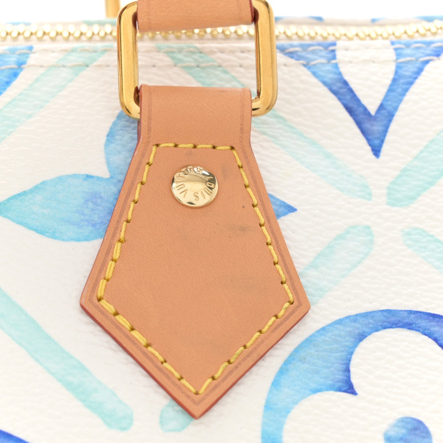 Louis Vuitton Monogram Tiles By The Pool Speedy Bandouliere 25 Lagoon Blue 10 of 13