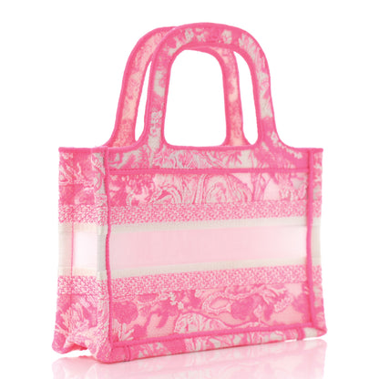 Christian Dior Canvas Embroidered Mini Toile De Jouy Book Tote Pink 3 of 13