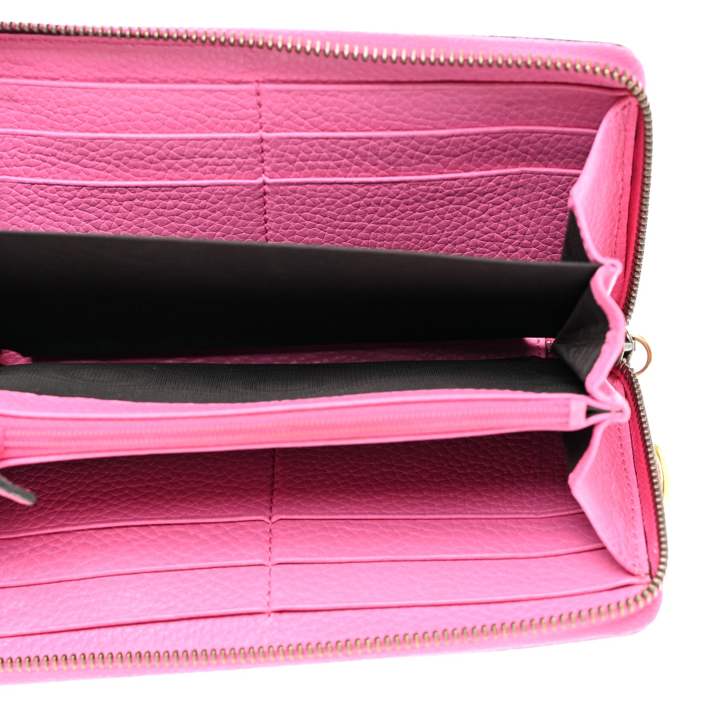 Cellarius Calfskin GG Marmont Charm Zip Around Wallet Pink Tropical Flower