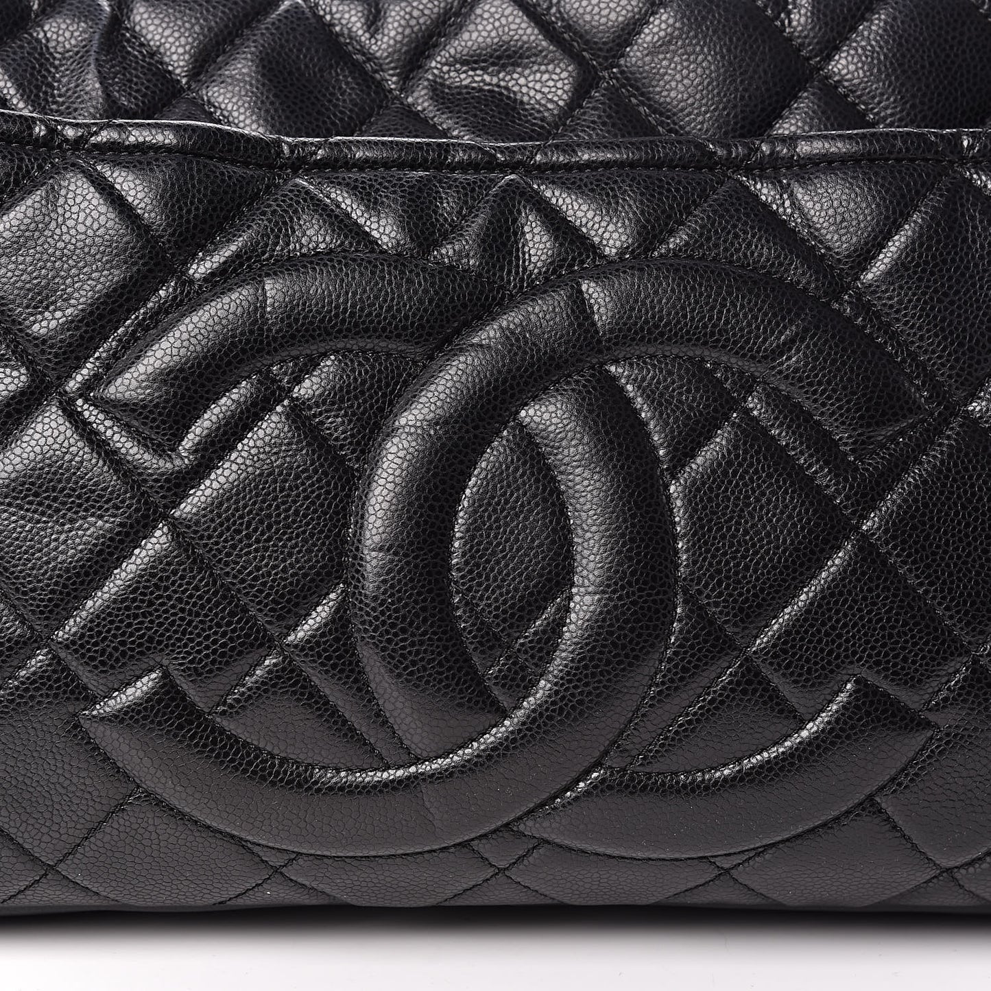 Caviar Quilted Timeless CC Soft Tote Black