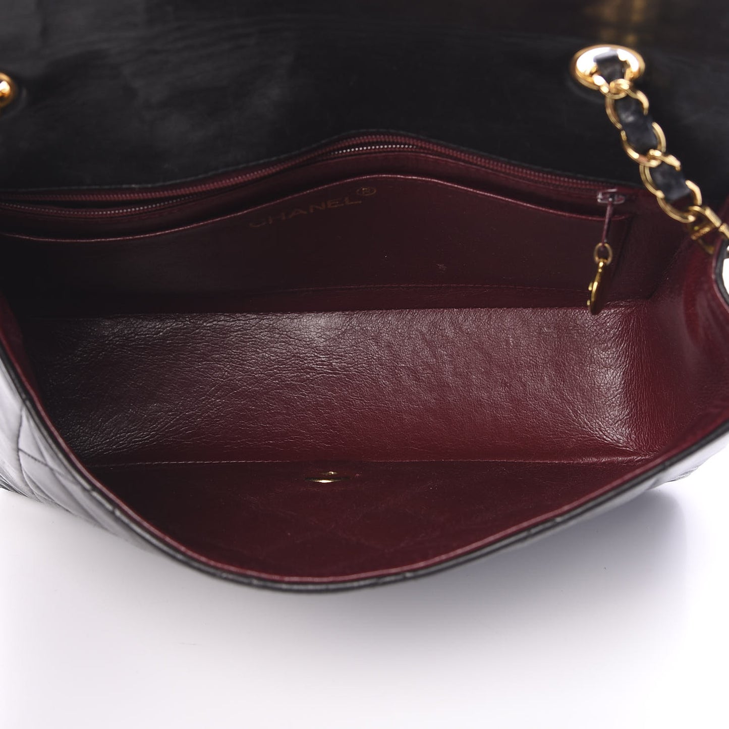 Lambskin Quilted Small Single Flap Black