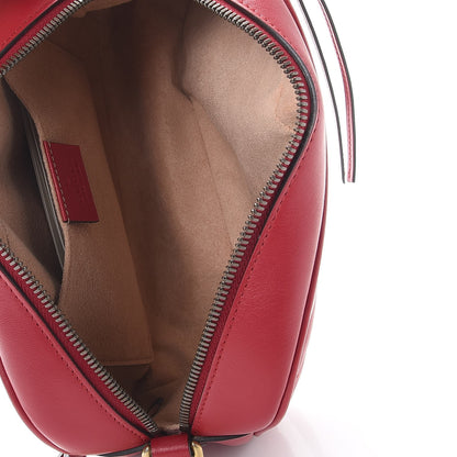 Gucci Calfskin Matelasse Small GG Marmont Chain Shoulder Bag Hibiscus Red 5 of 7