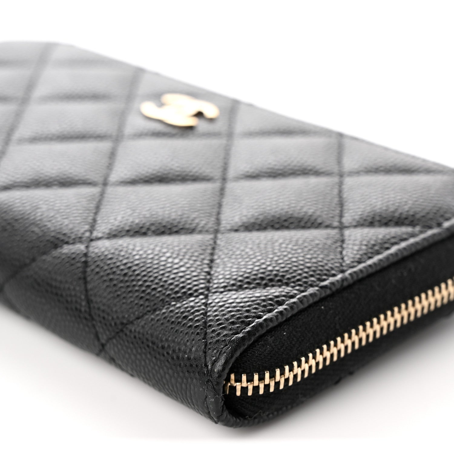 Chanel Caviar Quilted Small Zip Around Wallet Black 11 of 13