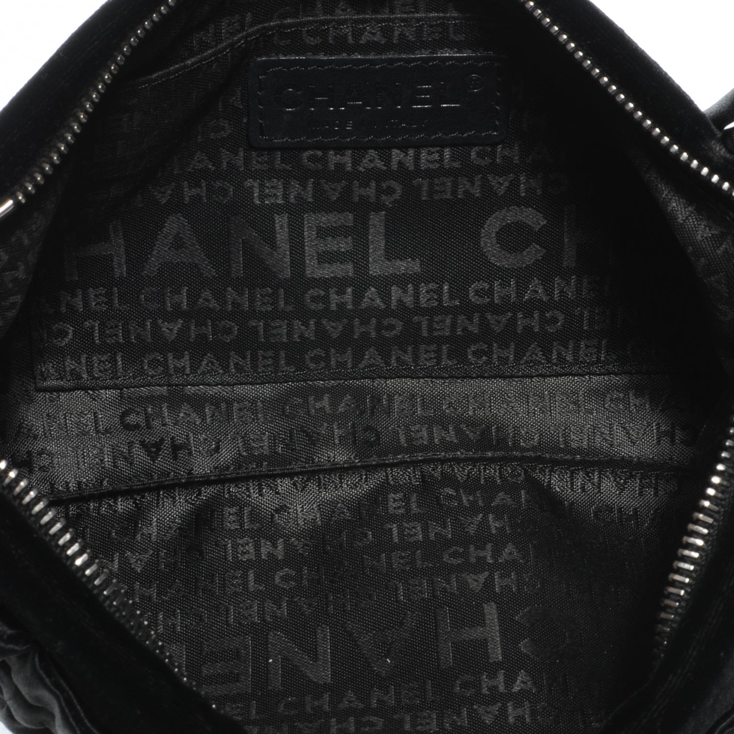 Chanel Velvet Satin Evening Bag Black 5 of 7