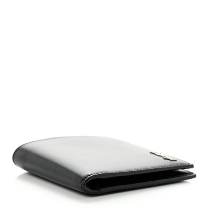 Saint Laurent Matte Calfskin Tiny Cassandre East West Wallet Black 4 of 7
