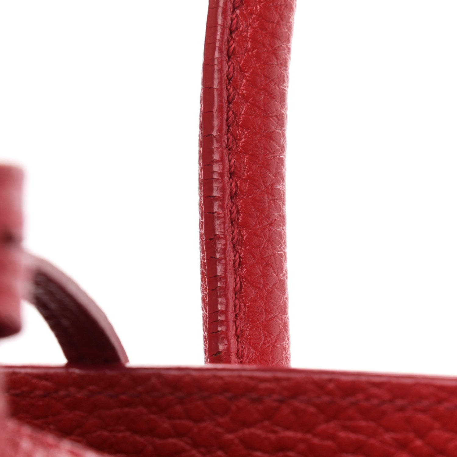 Saint Laurent Grained Calfskin Small Sac De Jour Lipstick Red 14 of 15