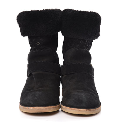 Louis Vuitton Suede Shearling Fauvist Boots 39 Black 2 of 10