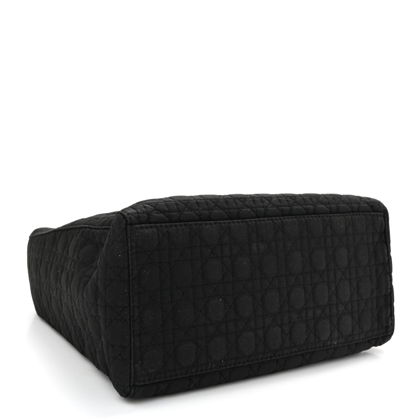 Nylon Cannage Medium Lady Dior Black
