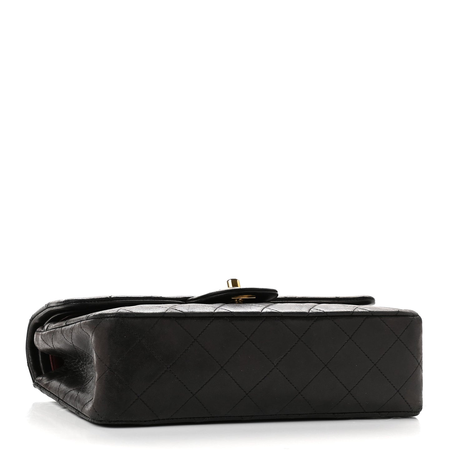 Lambskin Quilted Small Double Flap Black