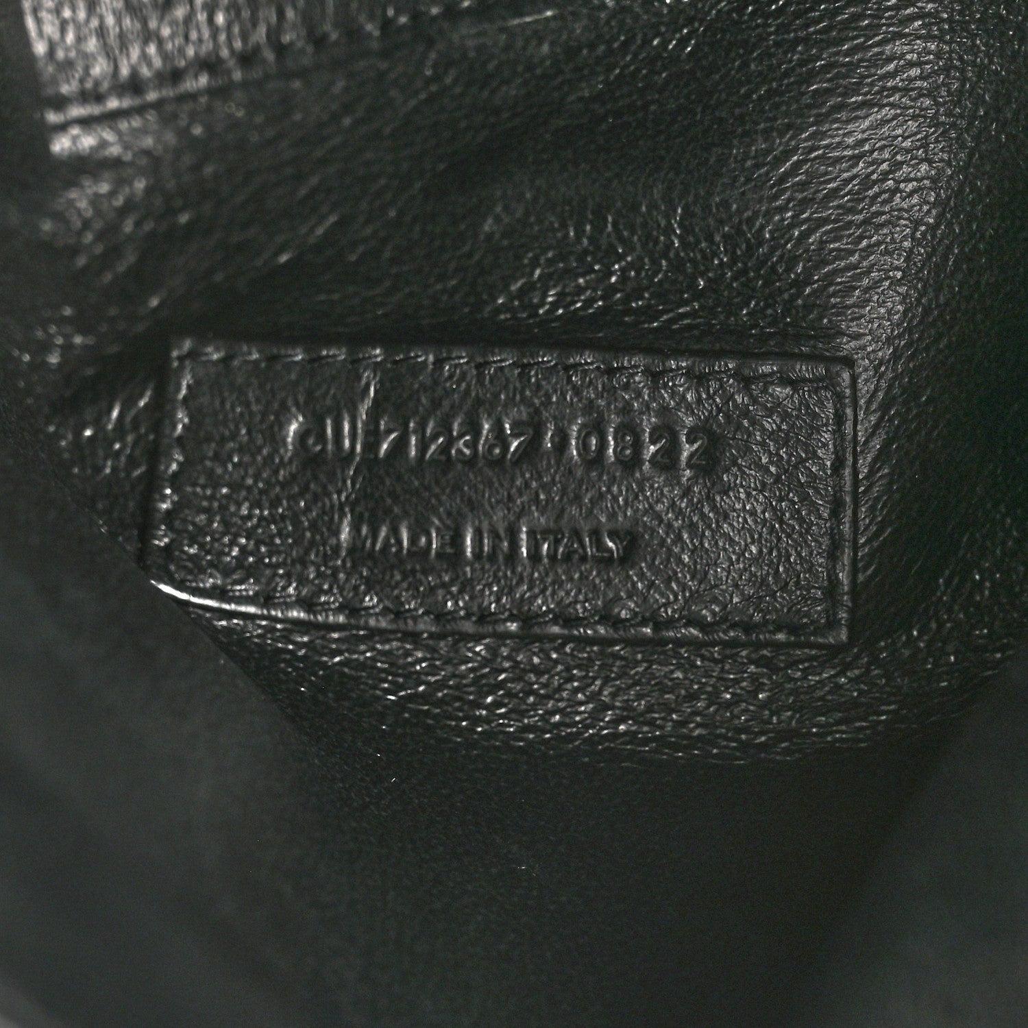 Saint Laurent Calfskin Crocodile Embossed Paris Mini Toy Shopper Tote Black 7 of 10