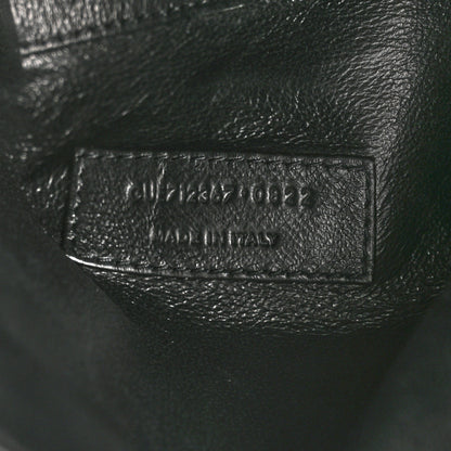 Saint Laurent Calfskin Crocodile Embossed Paris Mini Toy Shopper Tote Black 7 of 10