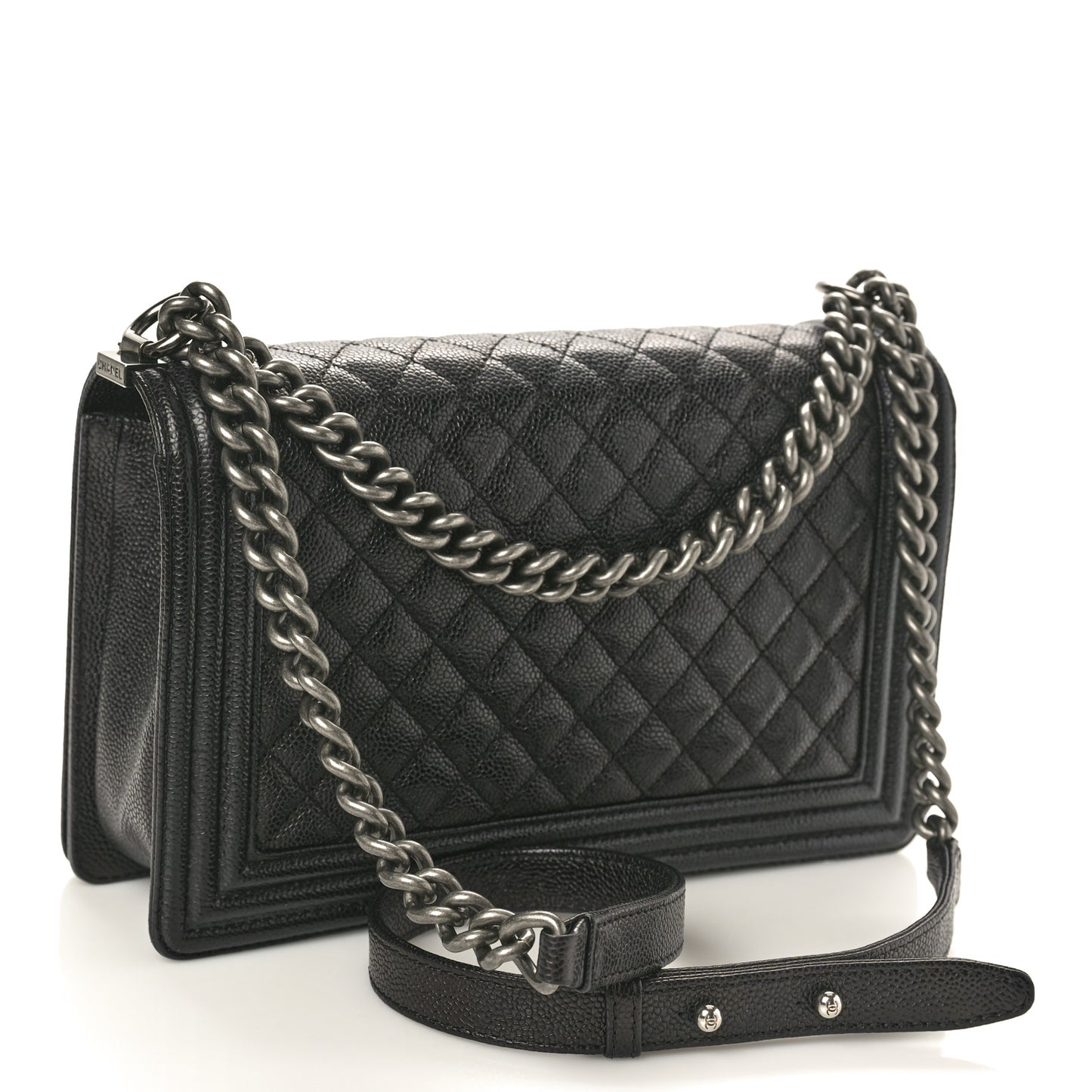 Caviar Quilted New Medium Boy Flap Black