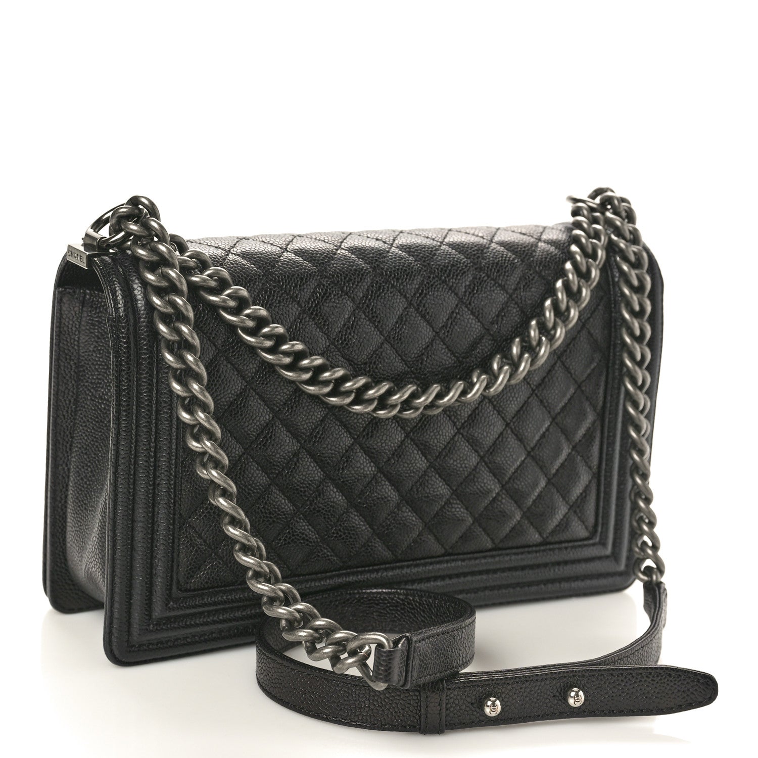 Chanel Caviar Quilted New Medium Boy Flap Black 2 of 10