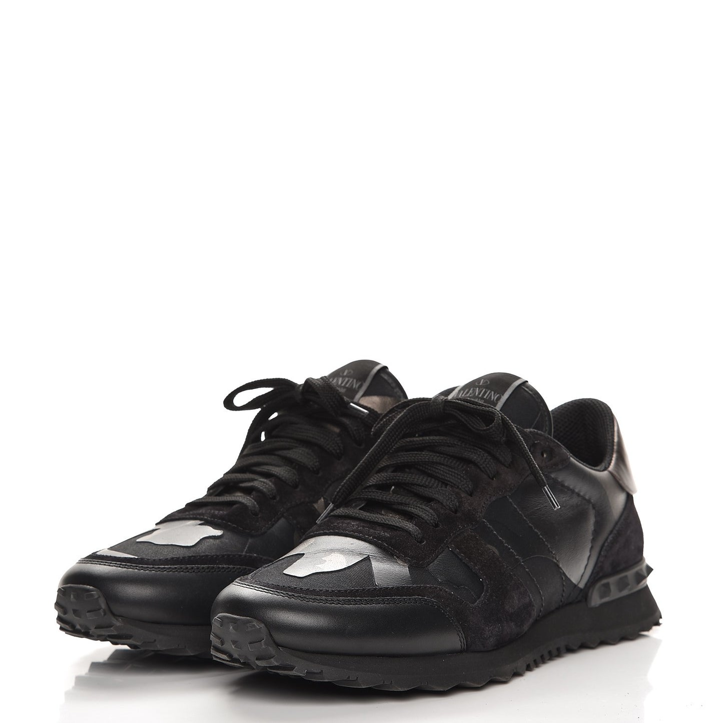 Nappa Suede Camouflage Mens Rockrunner Sneakers 42 Black Dark Rutenio