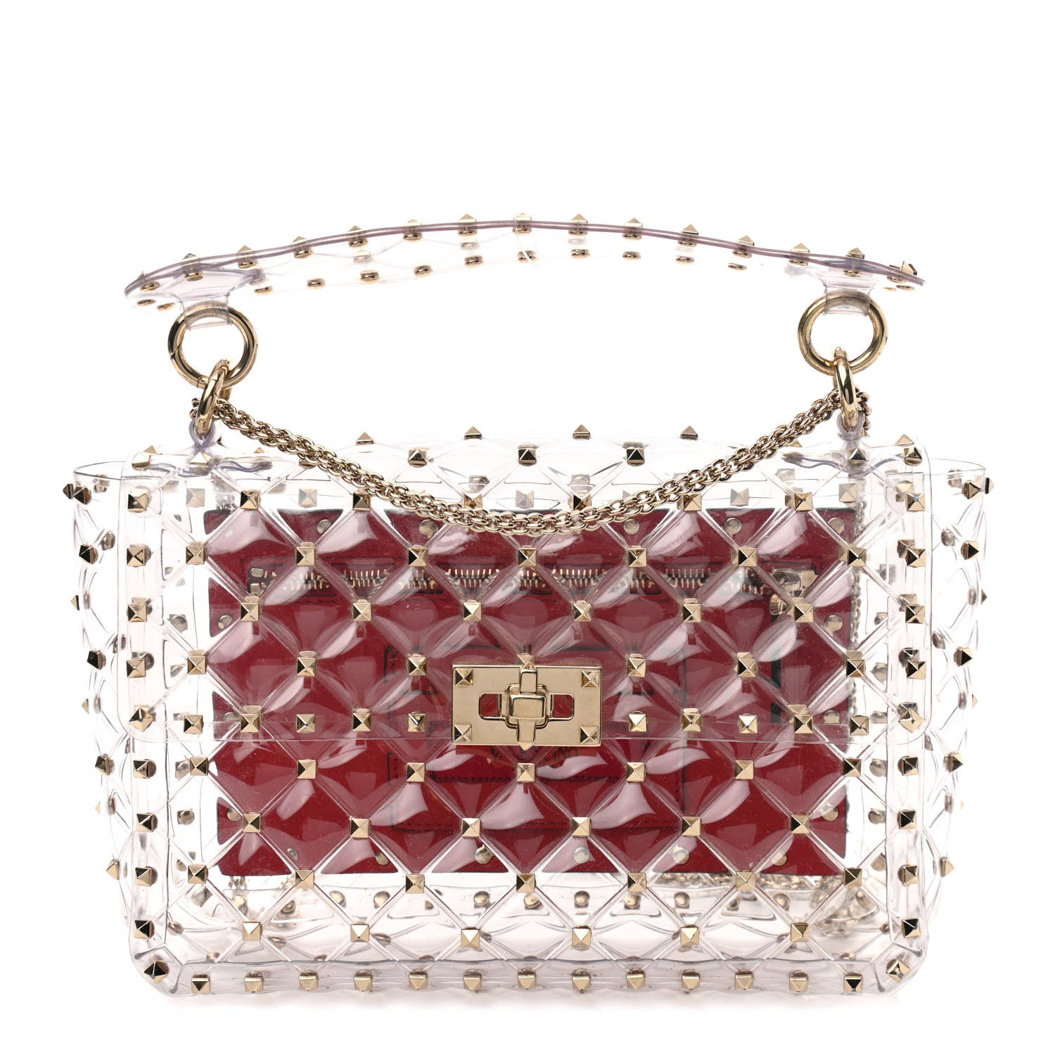 Valentino Garavani PVC Medium Rockstud Spike Shoulder Bag 1 of 9