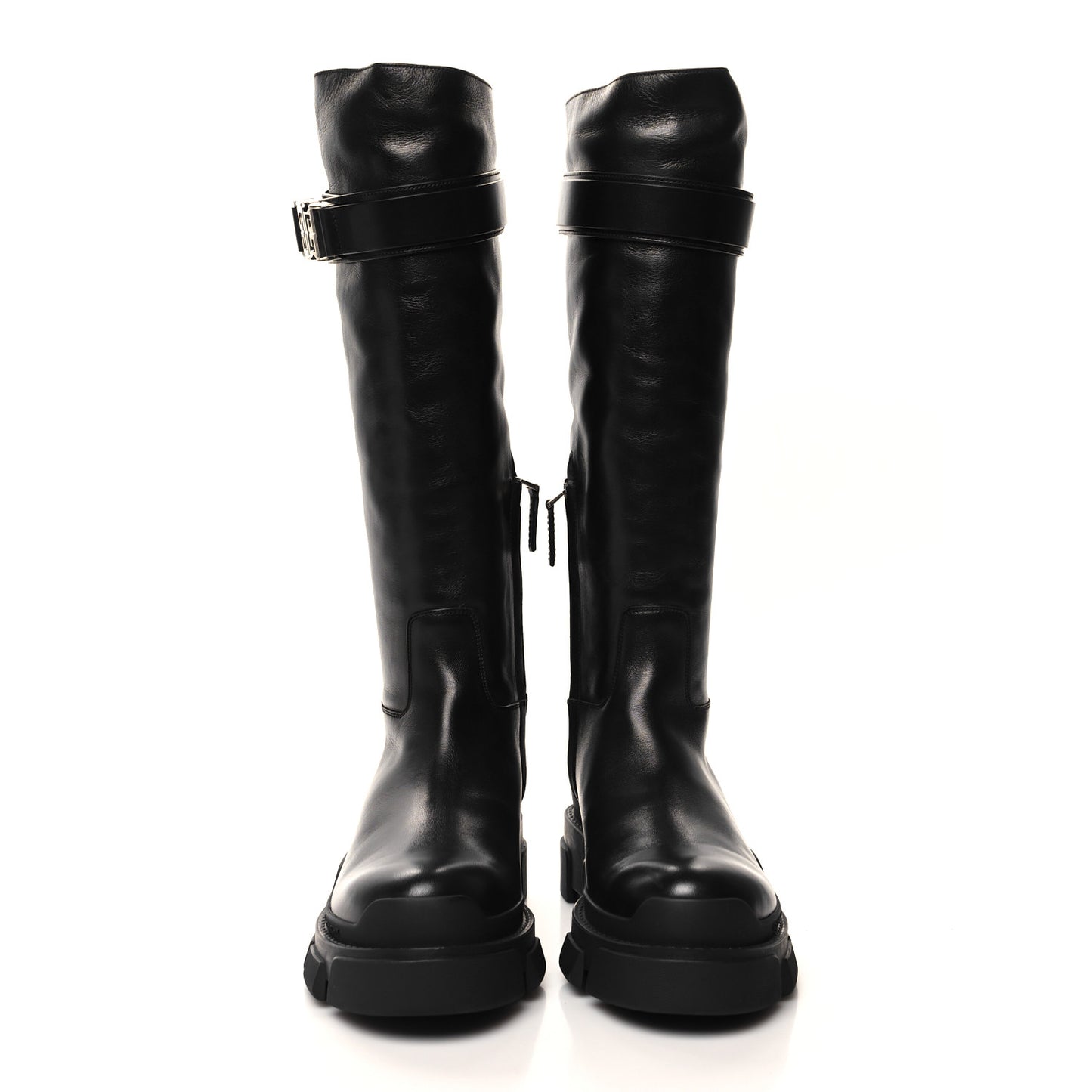 Calfskin Terra High Boots 39 Black
