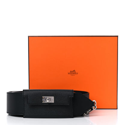 Hermes Swift Epsom Pocket Kelly Shoulder Strap Black 7 of 7