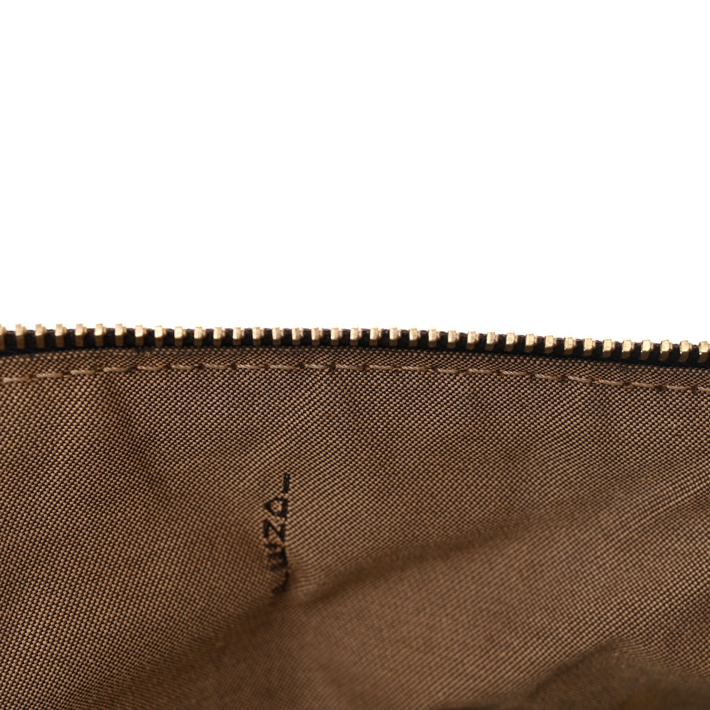 Zucchino Vitello Shopping Zip Tote Mogano Panna Bruciato