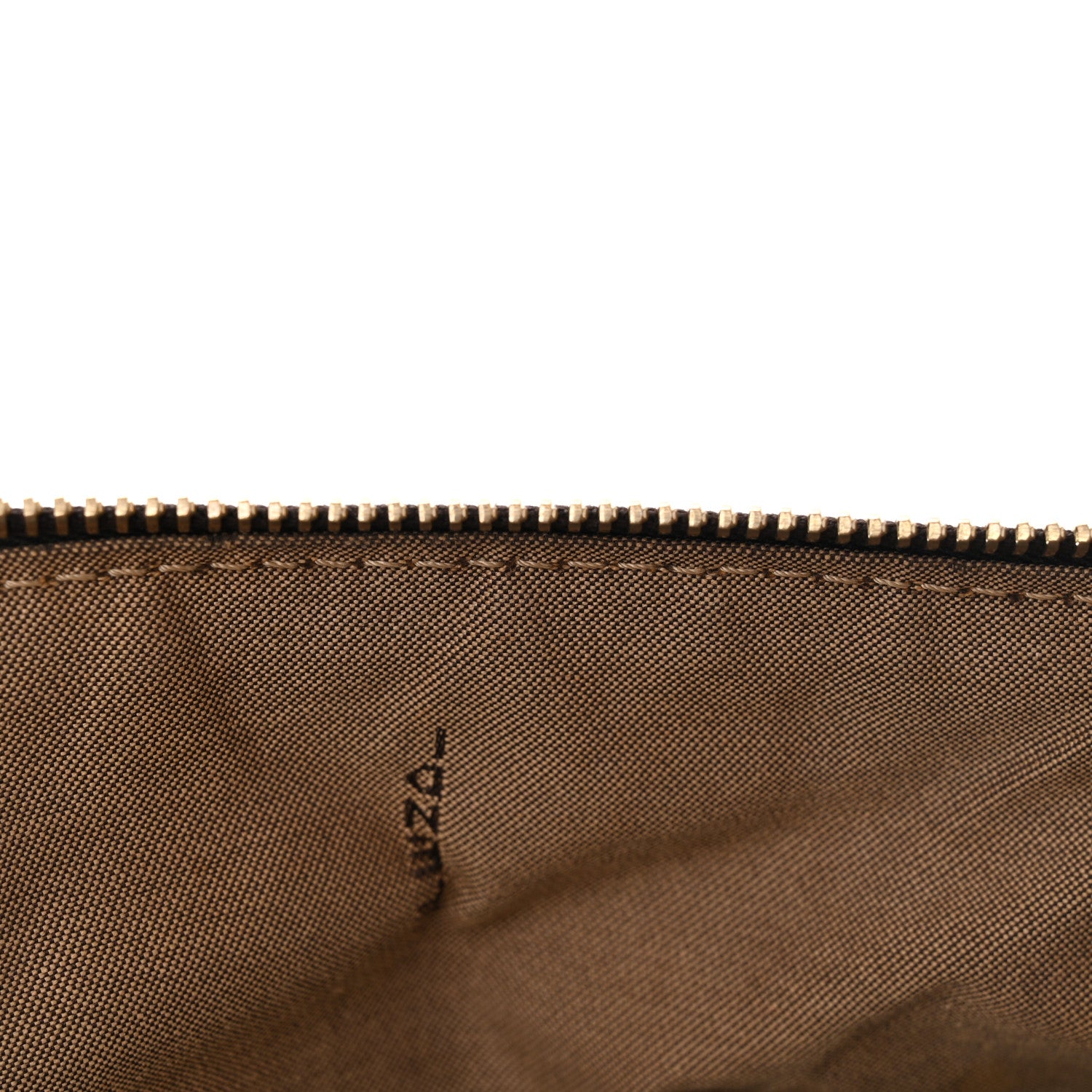 Fendi Zucchino Vitello Shopping Zip Tote Mogano Panna Bruciato 15 of 15