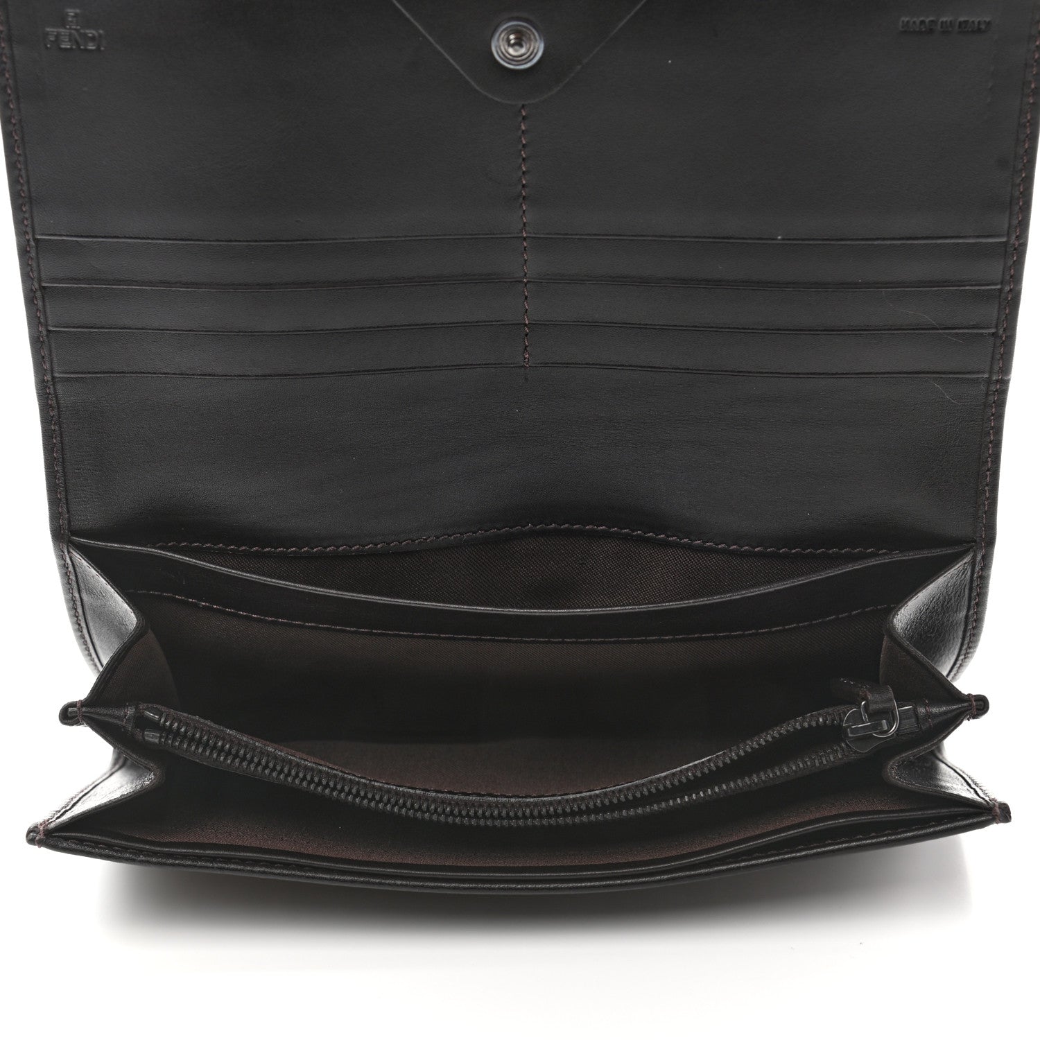 Fendi Zucchino Continental Wallet Tobacco Moro 5 of 8